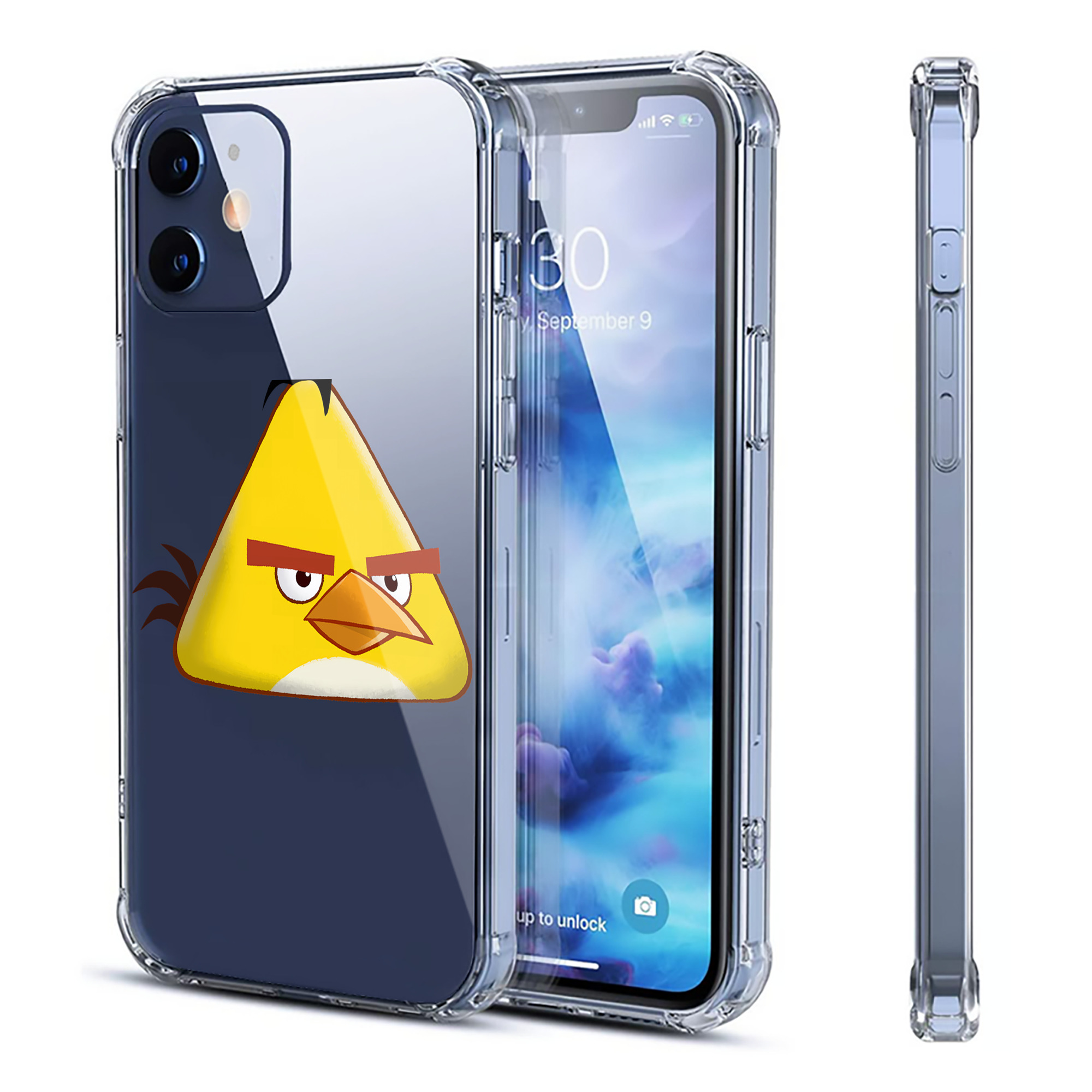 （画像用） Angry Birds アングリーバード 【iPhone 12シリーズ対応】透明スマホケース（クリアソフトケース）